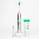 Emmi®-dent METALLIC ultrahangos fogkefe szett - HoloSilver + fogkrém Emmi®-dent METALLIC ultrahangos fogkefe szett - HoloSilver + fogkrém