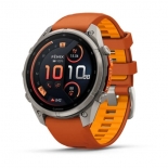 fenix 9 Pro inReach 47mm AMOLED Titanium narancs színű szilikon szíjjal fenix 9 Pro inReach 47mm AMOLED Titanium narancs színű szilikon szíjjal