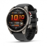 Garmin fenix 8 Pro 47mm AMOLED Sapphire Titanium grafit/fekete szilikon szíjjal Garmin fenix 8 Pro 47mm AMOLED Sapphire Titanium grafit/fekete szilikon szíjjal