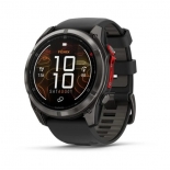 Garmin fenix 8 Pro 51mm MicroLED Sapphire karbonsz�rke DLC Titanium fekete/sz�rke szilikon sz�jjal