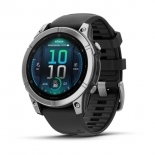 Garmin fenix E 47mm AMOLED, acél, fekete szilikon szíjjal Garmin fenix E 47mm AMOLED, acél, fekete szilikon szíjjal