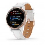 Garmin Venu 2S Rose Gold, fehr br szjjal